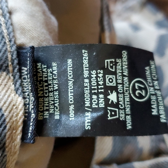 Blank NYC Leopard Print Frayed Hem Jeans Shorts 27 - Picture 3 of 5